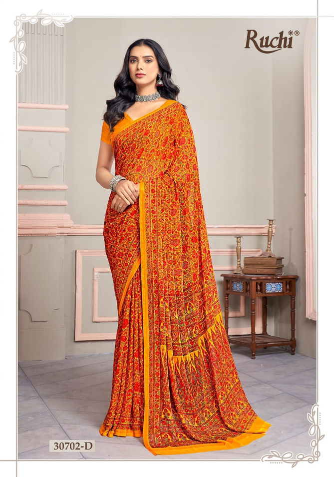 Star Chiffon Vol 147 By Ruchi Daily Wear Printed Saree Suppliers In Mumbai
